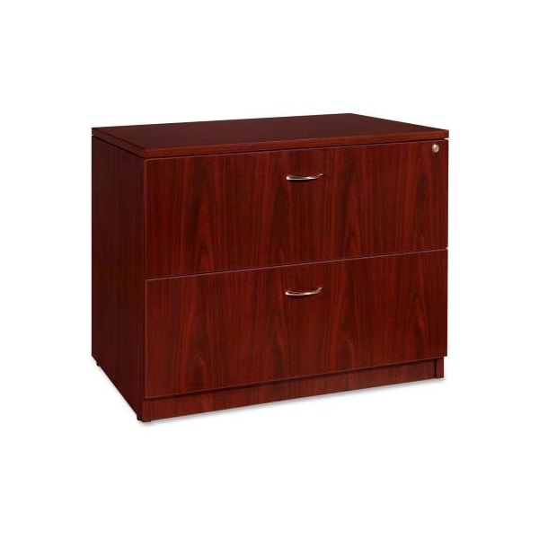 Sp Richards Lorell 2-Drawer Lateral File - 35"W x 22"D x 29-1/2"H - Mahogany - Essentials Series LLR69399 - main